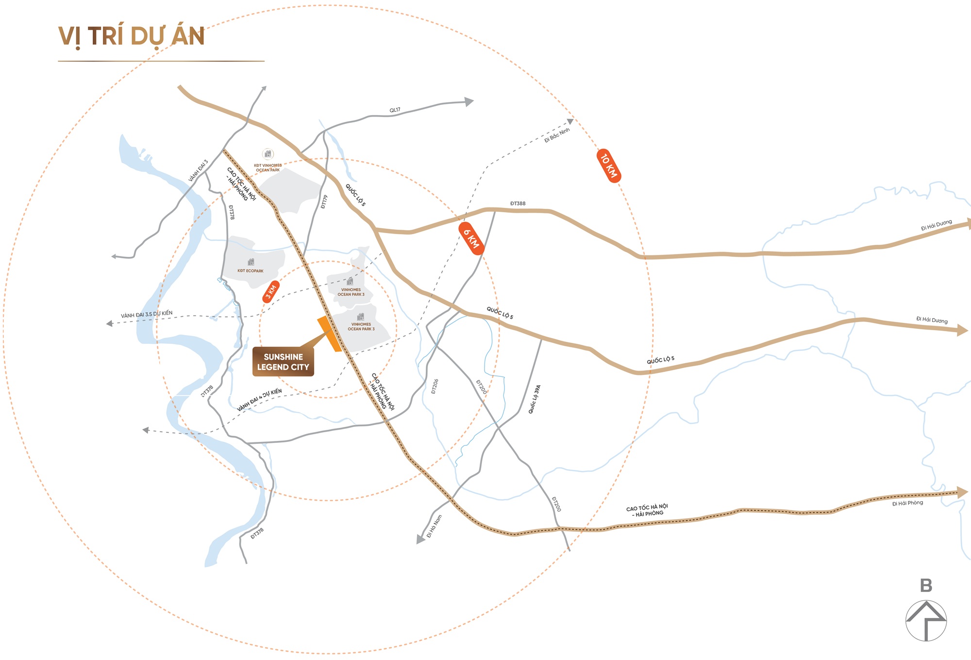 vị trí dự án sunshine legend city hưng yên