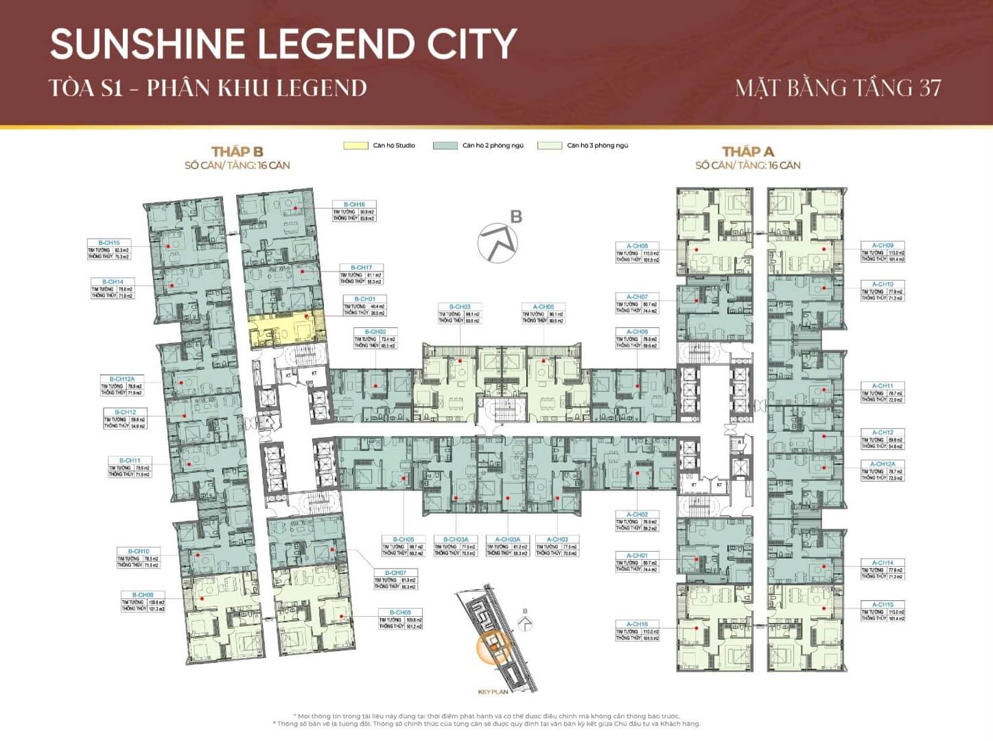 mặt bằng tòa s1 phân khu legend dự án sunshine legend city hưng yên