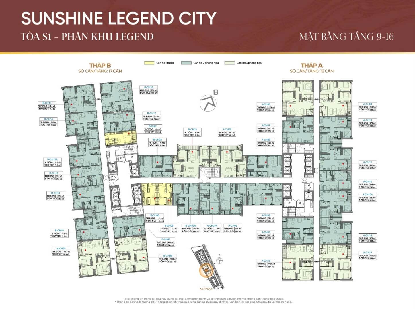 mặt bằng tòa s1 phân khu legend dự án sunshine legend city hưng yên