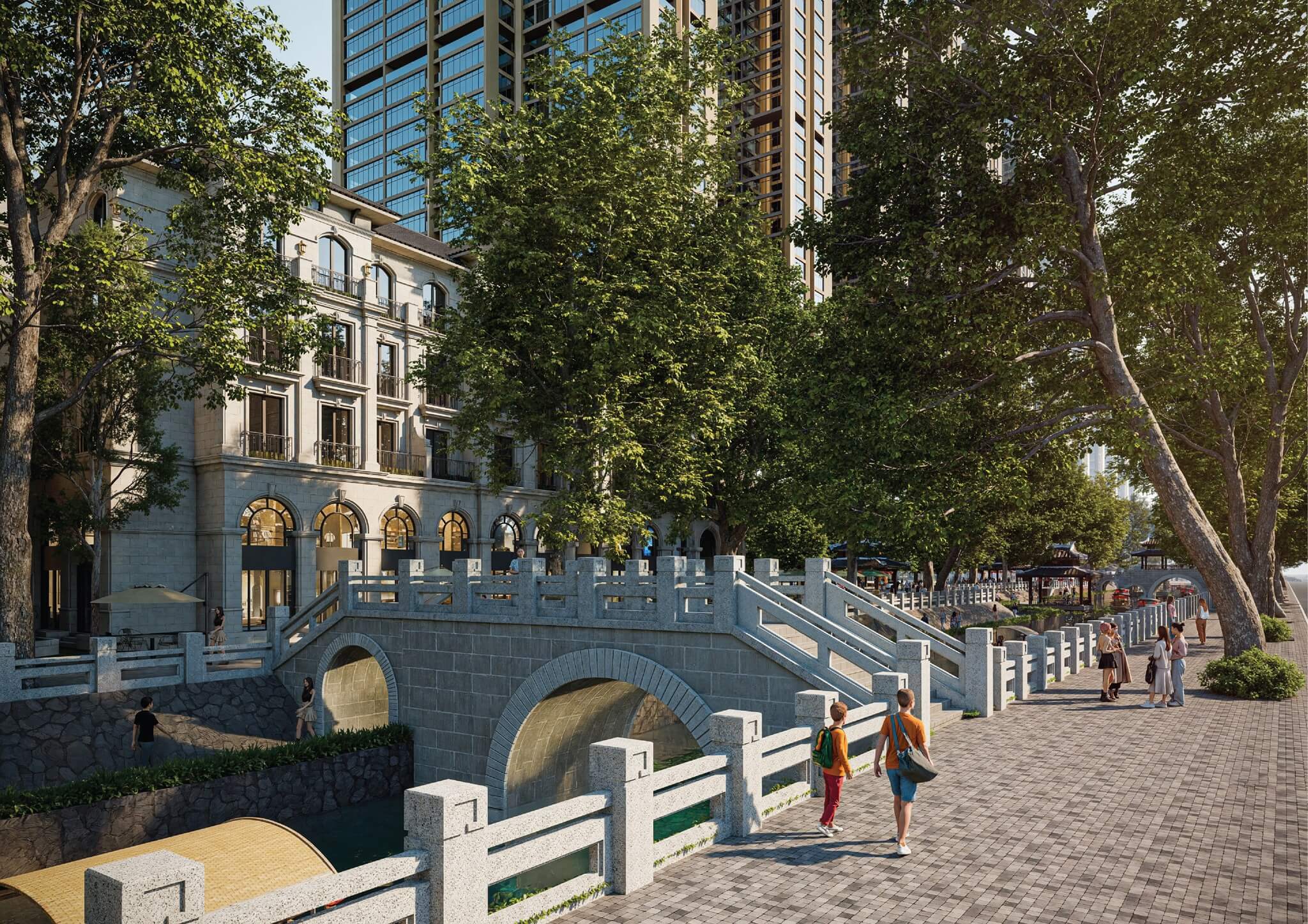 phố đi bộ ven sông dự án sunshine legend city